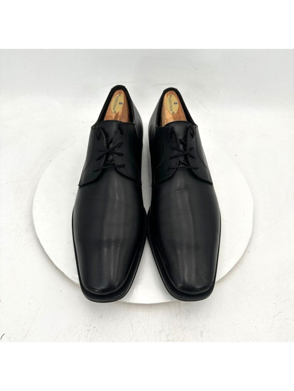 To Boot New York Men Size 9 Black Leather Plain Toe Lace Up Derby Dress Shoes
